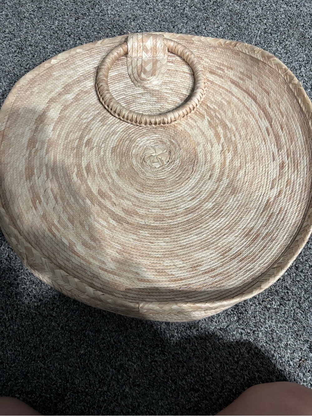 Handwoven Straw Hobo Bag in Natural Beige